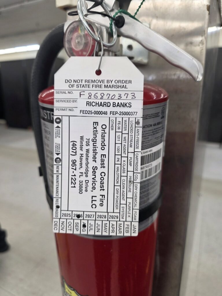 tagged extinguisher