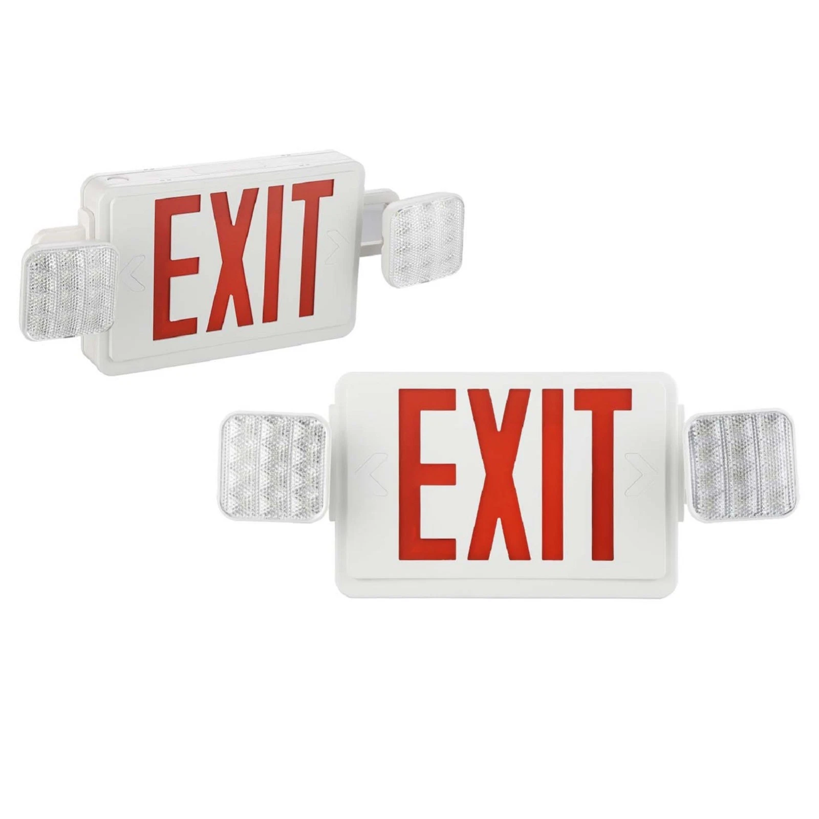 Red Emergency Exit Sign with Lightng Battery Backup